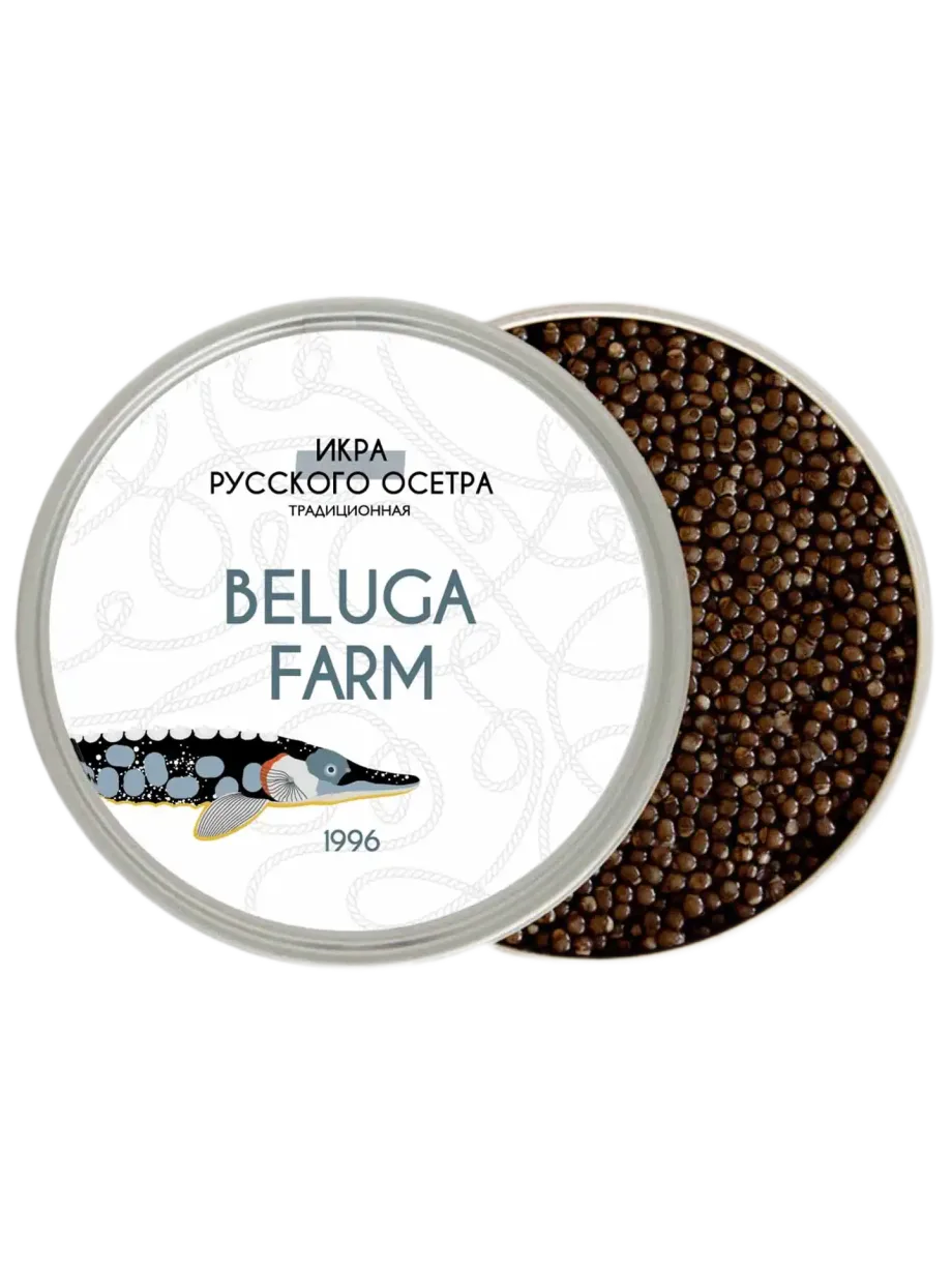Чёрная икра русского осетра