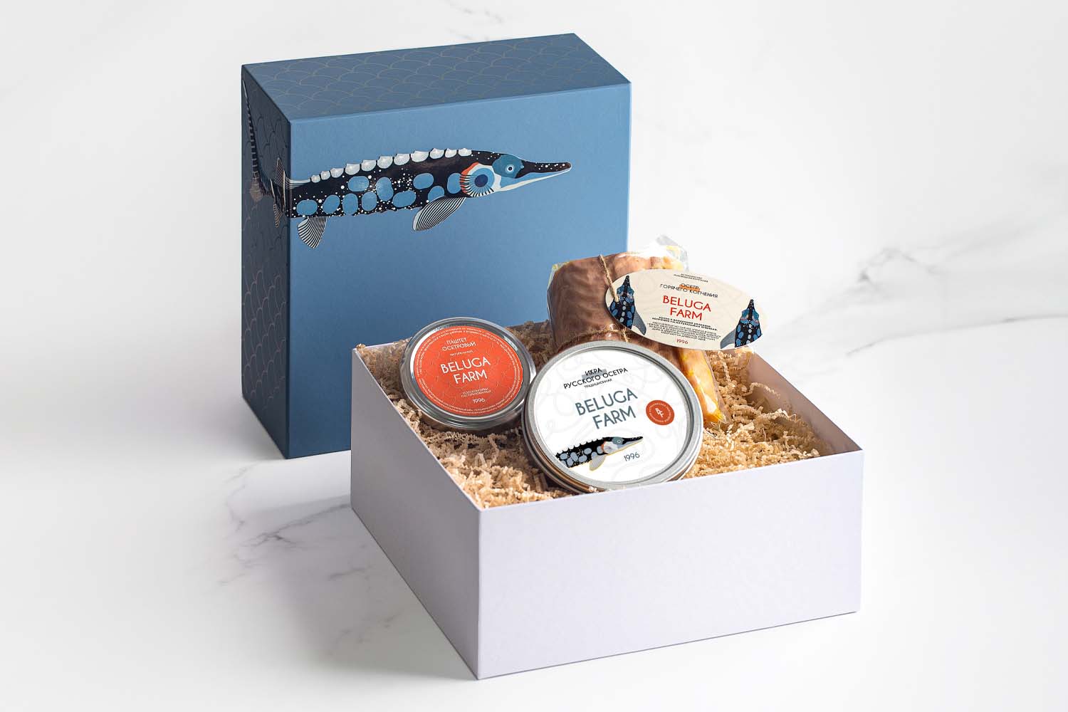 Подарочный набор Beluga Farm c икрой и деликатесами