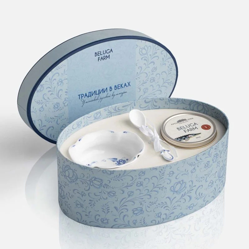 Подарочный набор «Традиции в веках» с икрой 125 г