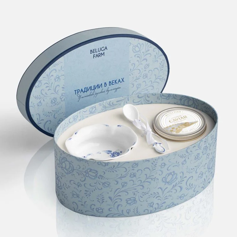 Подарочный набор «Традиции в веках» с икрой 200 г